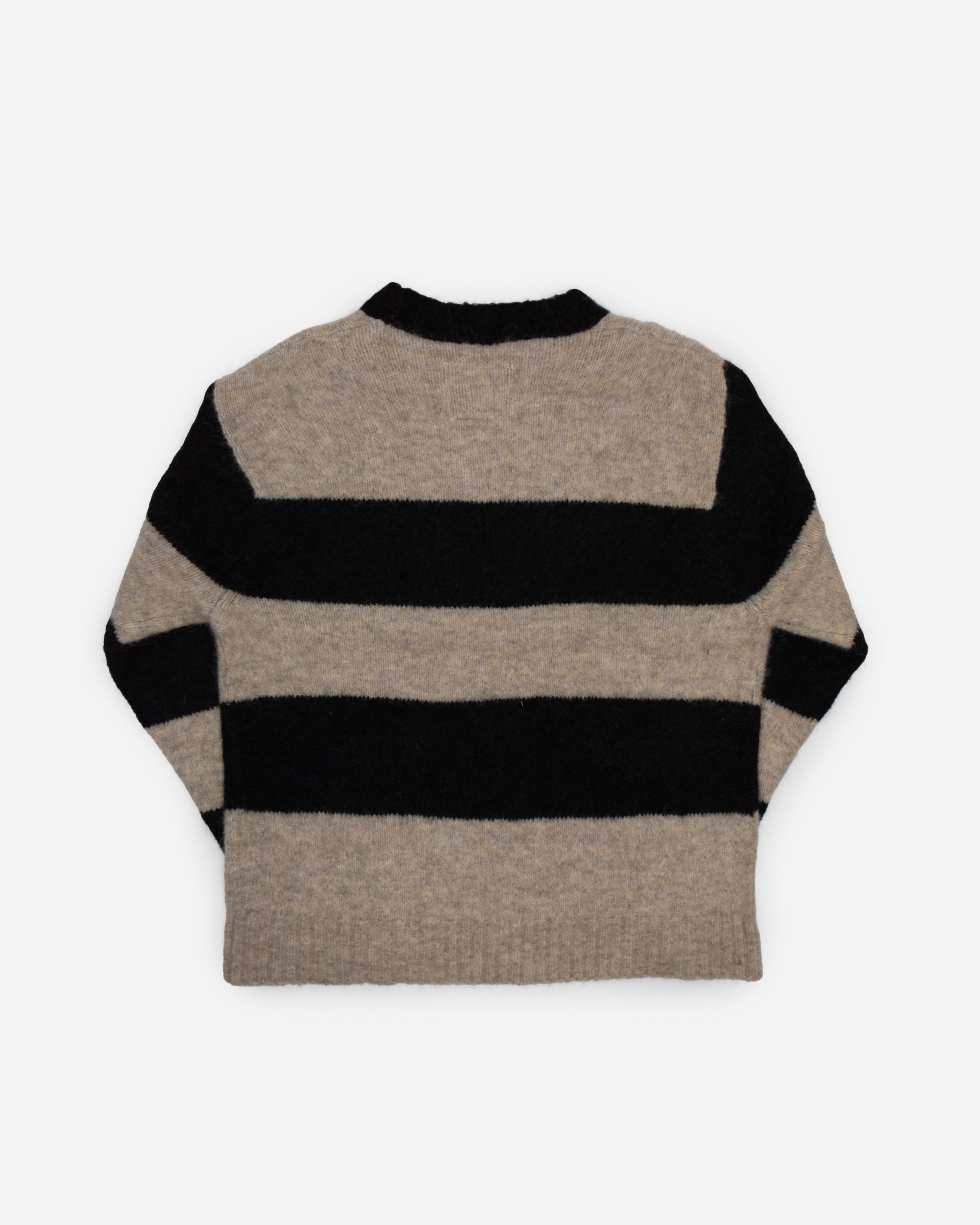 (DI)VISION Striped Logo Knit Sweater BLACK / WHITE STRIPE 130002-1